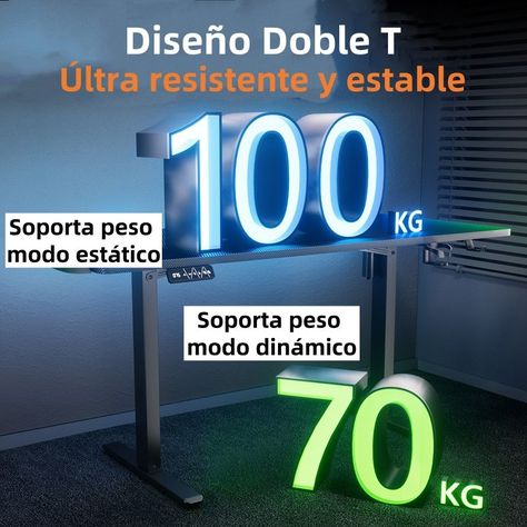Escritorio Eléctrico Regulable Warrior 140cm LuBabycas-6