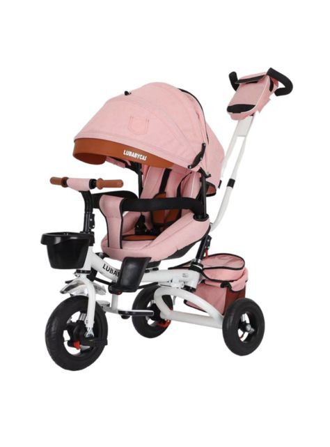Triciclo Multifuncional Plegable Reclinable Rosado Lubabycas-0