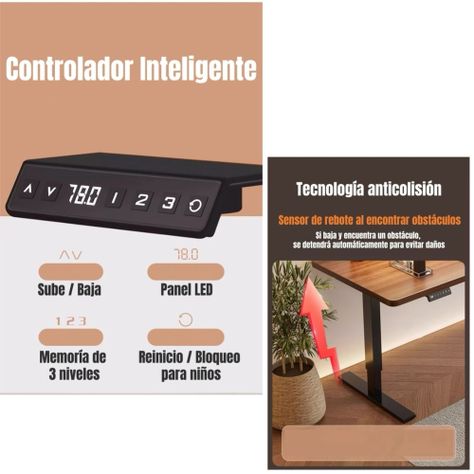 Escritorio Eléctrico Regulable Accesorios 120CM LuBabycas-5