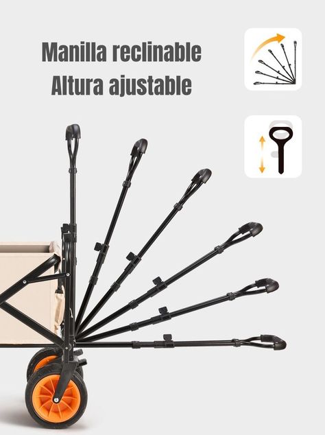 Carrito Para Compras y Camping Con Frenos Negro LuBabycas-3