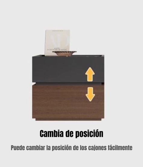 Velador 2 Cajones Flexibles Listo Para Usar Café LuBabycas-2