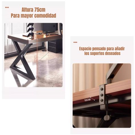 Escritorio Mesa Comedor Gamer 140*60*75cm LuBabycas-5
