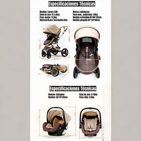 Coche Travel System Con Accesorios Rosado LuBabycas-2