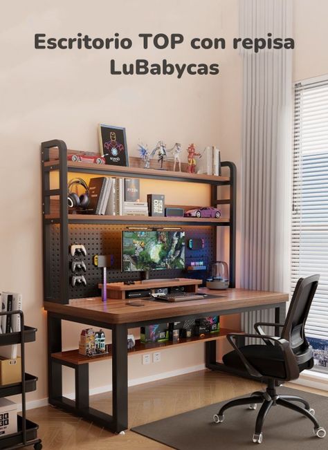 Escritorio TOP Con Repisa 140x60cm By LuBabycas-1