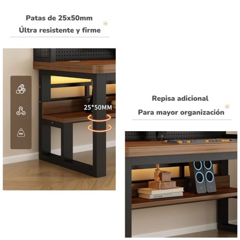 Escritorio TOP Con Repisa 140x60cm By LuBabycas-4