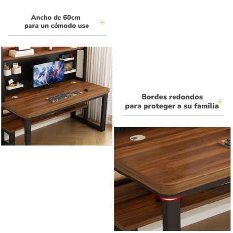 Escritorio TOP Con Repisa 140x60cm By LuBabycas-5