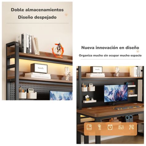 Escritorio TOP Con Repisa 140x60cm By LuBabycas-6
