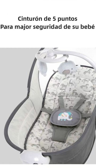 Cuna Moisés Y Columpio Con Vibración 2 En 1 Lubabycas Morada-5