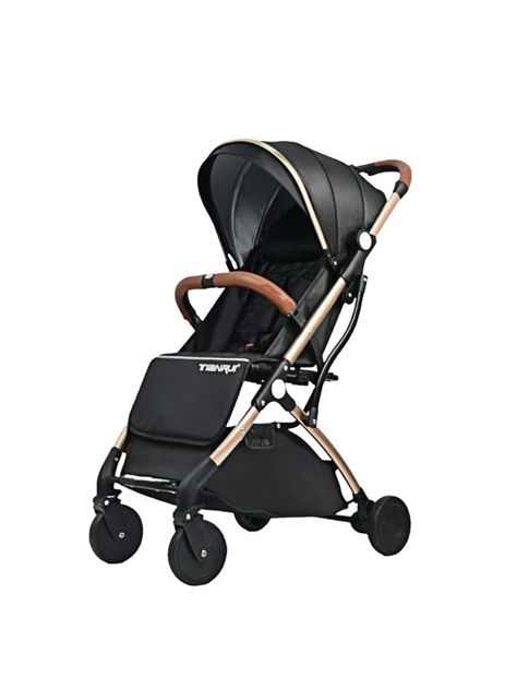 Coche De Paseo Aluminio Con Accesorios LuBabycas Negro-0