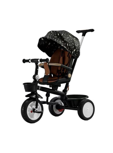 Triciclo LuBabycas 360° Multiposiciones con Mesita Negro-0