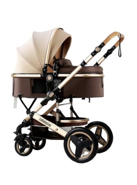 Coche Cuna Moisés Con Accesorios Lubabycas Café-0