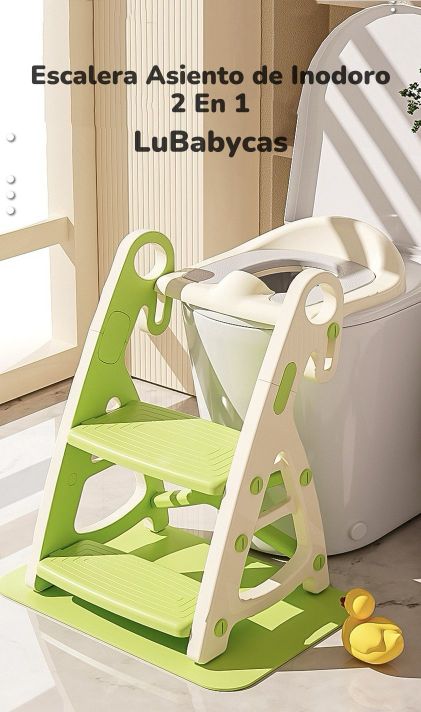 Asiento Adaptador Escalera Inodoro Para Niños Gris LuBabycas-1