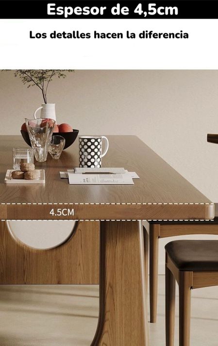 Comedor De Madera 160x80x70cm North By LuBabycas-3