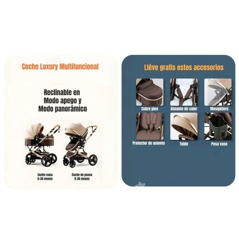 Coche Cuna Moisés Con Accesorios Lubabycas Negro-1