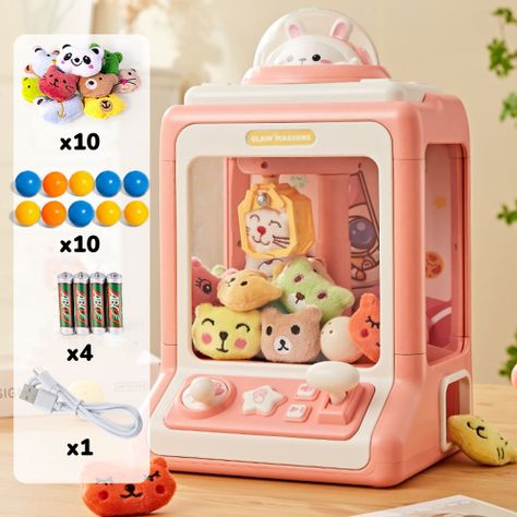 Juego Mini Maquina De Peluches Niños Rosada By LuBabycas-1