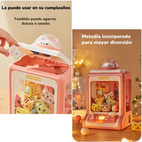 Juego Mini Maquina De Peluches Niños Rosada By LuBabycas-5