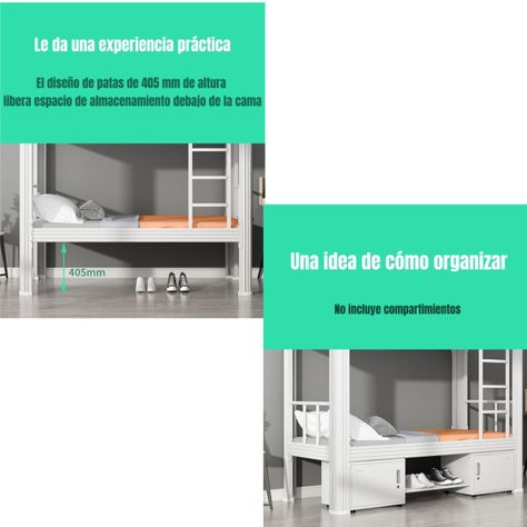 Camarote Metálico 1 Plaza Con Colchón 190x90x180cm By LuBabycas-5