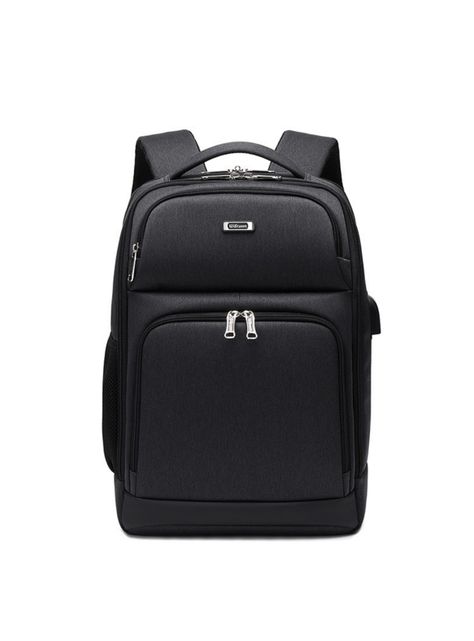 Mochila Notebook Inteligente Con USB Negra By LuBabycas-0
