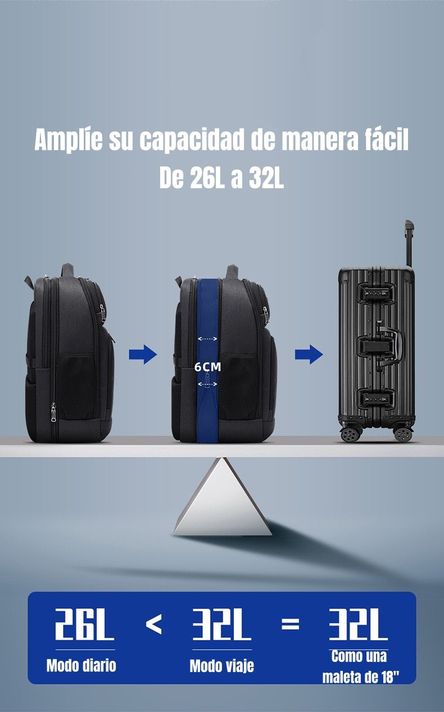 Mochila Notebook Inteligente Con USB Negra By LuBabycas-2