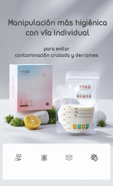 Bolsa Para Leche Maternal 36 Unidades Y 1 Plumón Lubabycas-3