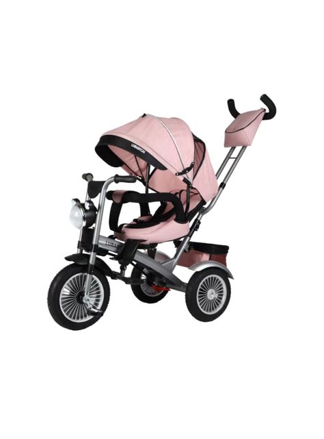 Triciclo Multifuncional 360° Con Foco LuBabycas Rosado-0