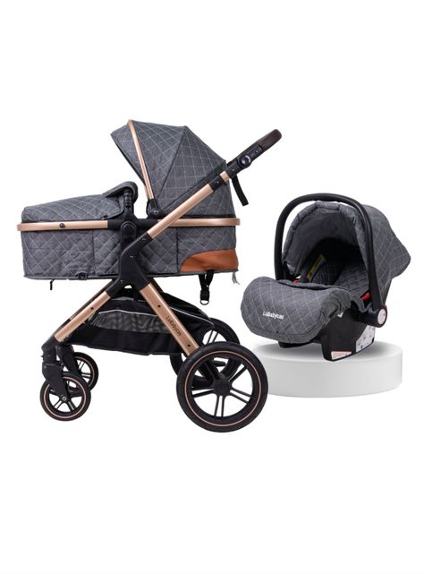 Coche Travel System Con Accesorios LuBabycas X1 Gris-0