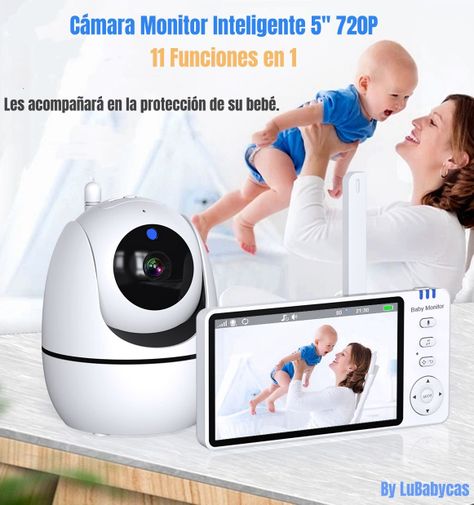 Cámara Monitor Inteligente Pantalla 5'' 720P By LuBabycas-1
