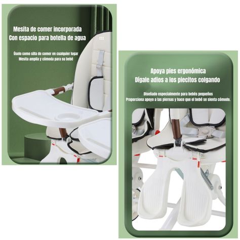 Coche Doble con Mesita de Comer Reclinable Gris LuBabycas-5