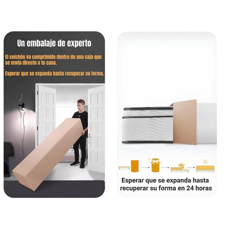 Colchón King Comprimido Nube Pocket 180x200x30cm LuBabycas-3