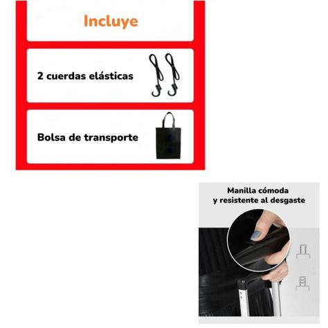 Carro De Carga Plegable Expandible Con Accesorios LuBabycas-1