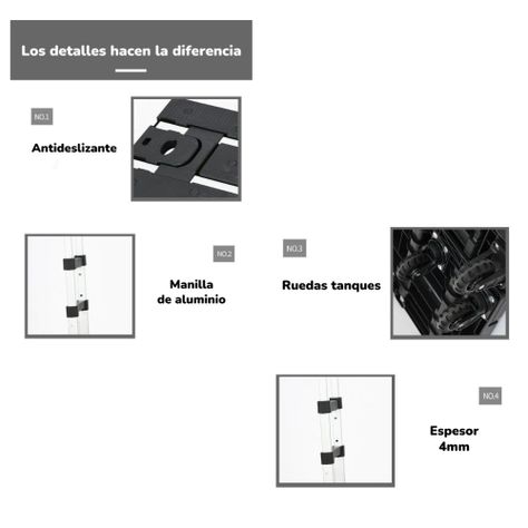 Carro De Carga Plegable Expandible Con Accesorios LuBabycas-4