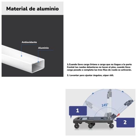 Carro De Carga Plegable Expandible Con Accesorios LuBabycas-6