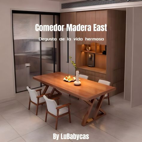 Comedor de Madera 160x80x75cm Últra Elegante LuBabycas-2