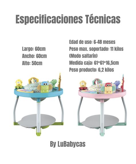 Saltarin 5 En 1 Centro de Actividades Rosado LuBabycas-3