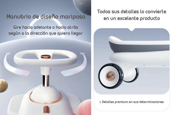 Correpasillo Andador Swing Car Blanco Playkids By Lubabycas-4