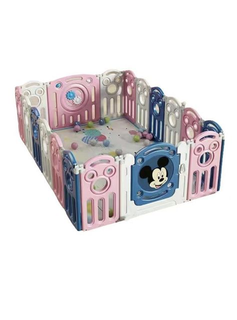 Corral 1.2*1.8m Rosado Con Alfombra Lubabycas-0