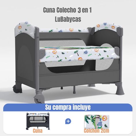 Cuna Colecho Corral 3 En 1 Lubabycas León-1