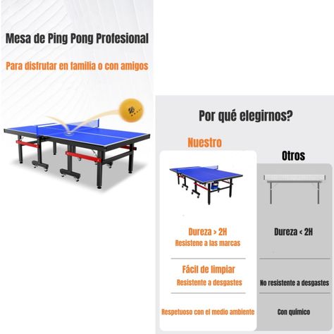 Mesa De Ping Pong Profesional Plegable Accesorios LuBabycas-2