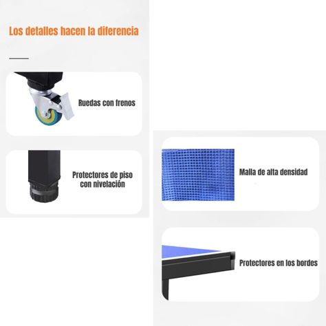 Mesa De Ping Pong Profesional Plegable Accesorios LuBabycas-6