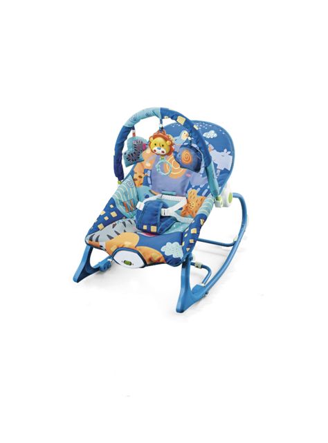 Silla Nido Mecedora Con Vibración y Melodía Azul LuBabycas-0