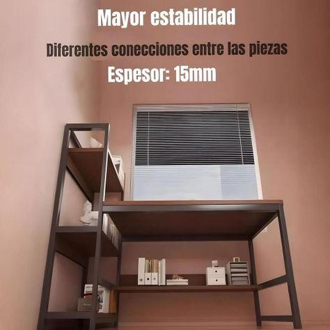 Escritorio 123cm Con Estanteria Y Repisa Earth LuBabycas-3