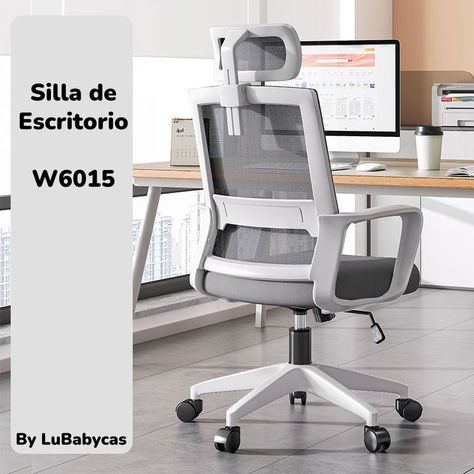Silla De Escritorio Blanca Con Apoya Cabeza By LuBabycas-1