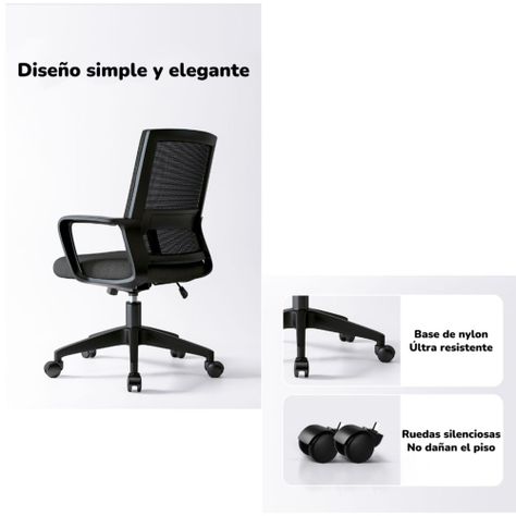 Silla De Escritorio Blanca Con Apoya Cabeza By LuBabycas-6