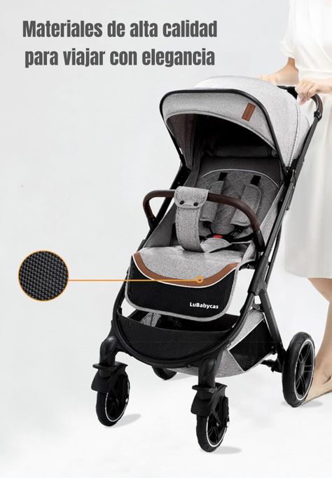 Coche de Paseo Con Cubre Pies LuBabycas Negro-2