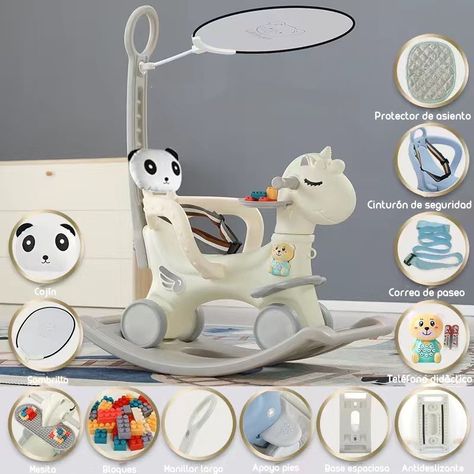 Correpasillo Andador Balance 3 En 1 Con Accesorios Blanco-1
