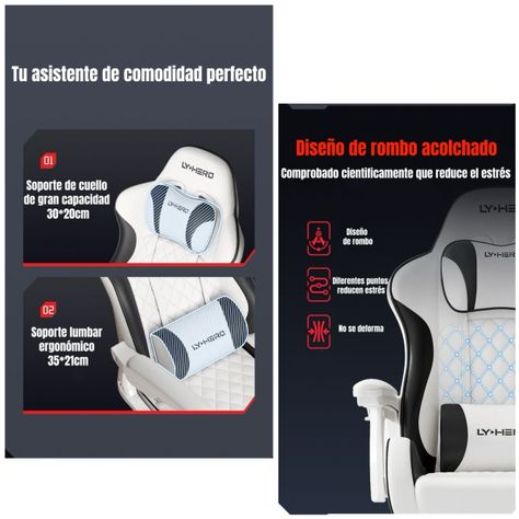 Silla Gamer Ergonómica Reclinable Con Reposapies Rosada-3