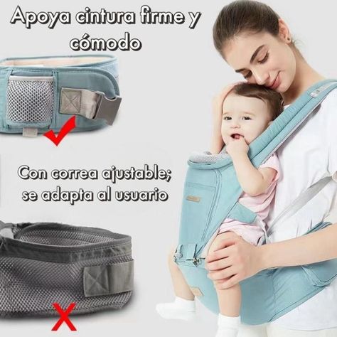 Portabebé Ergonómico Multifuncional 3 En 1 Lubabycas Menta-6