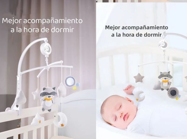 Móvil Musical 360° Con Caja Lubabycas Buho-1