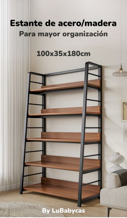 Estante Librero Repisas De 5 Niveles 180cm By LuBabycas-1