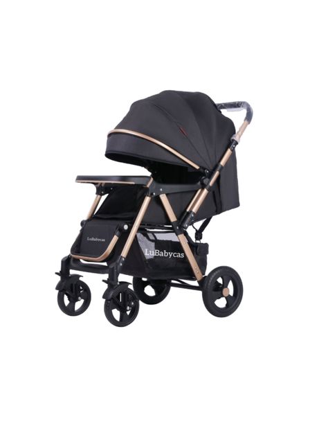 Coche de Paseo Reversible Rubik Negro LuBabycas-0